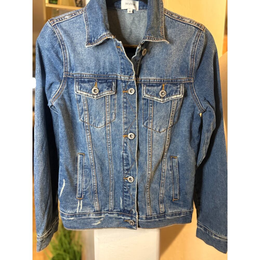 Wishlist Women's Classic Denim Jacket Small 2-6